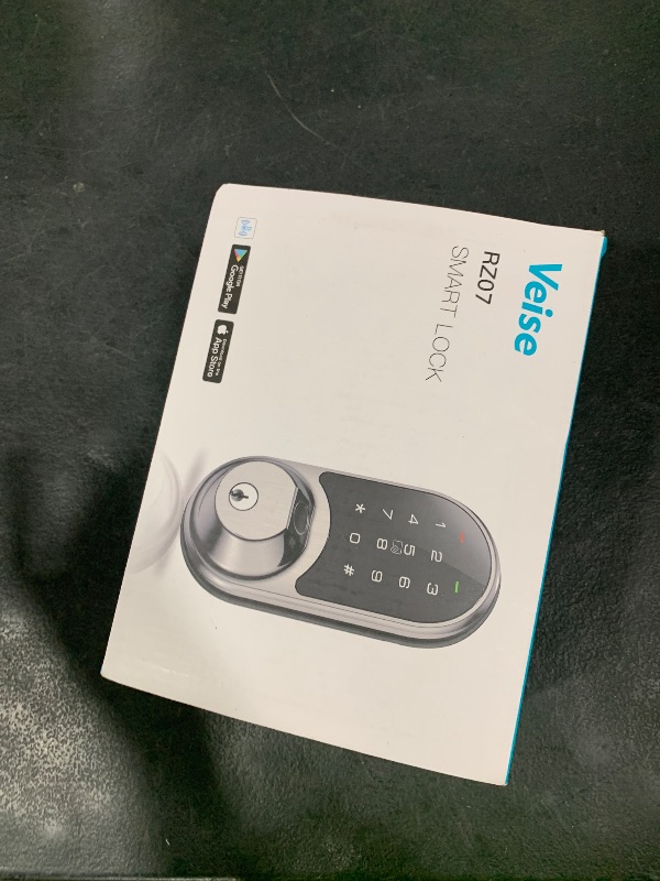 Photo 1 of Veise RZ07 Smart Lock, Fingerprint Door Lock, 7-in-1 Keyless Entry with App Control, Electronic Touchscreen Keypad Deadbolt, Biometric Smart Locks for Front Door, Matte Black