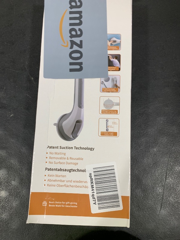 Photo 1 of LEVERLOC 2 Pack Shower Grab Bars for Bathtubs and Showers, Easy to Install Suction Shower Handles for Bathroom Removable Handrails for Seniors Elderly Heavy Duty Safety Grip Waterproof Drill Free Gray