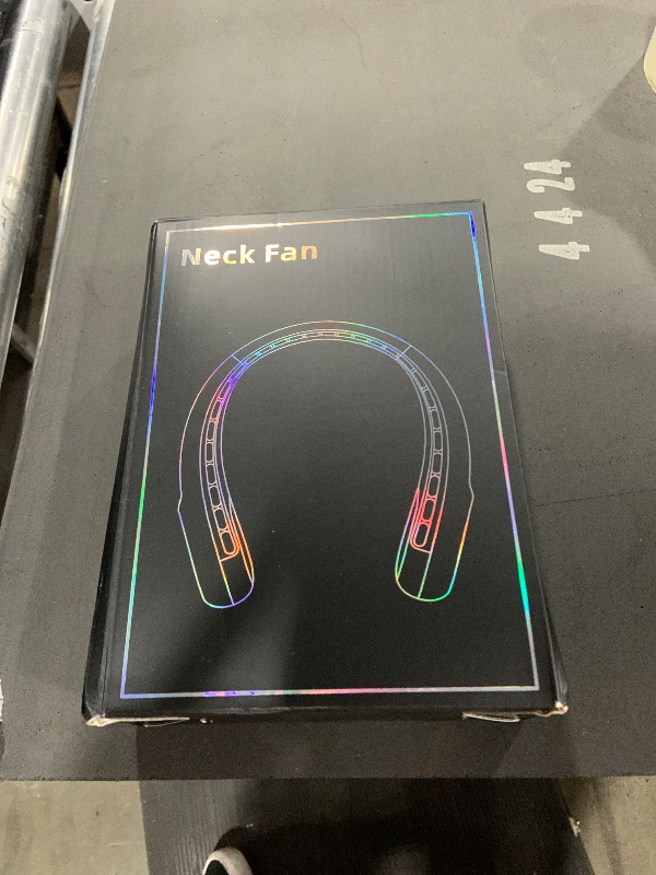 Photo 1 of Neck Fan, Personal Fan with LED Display, USB-C Rechargeable, 5200mAh-Battery, 3-Speed Adjustment & Whisper-Quiet Operation, Perfect for Home, Travel, Sports