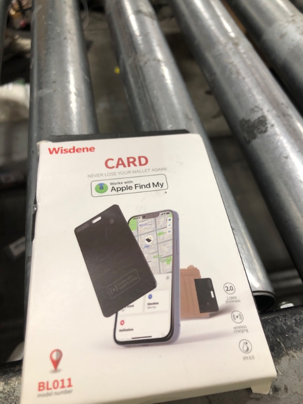 Photo 1 of Rechargeable Wallet Tracker Card Works with Apple Find My?Bluetooth Item Finder?Key Finder?Ultra-Thin Anti-Lost Smartcard for Apple Find My APP for Keys?Wallet?Purse (iOS Only)