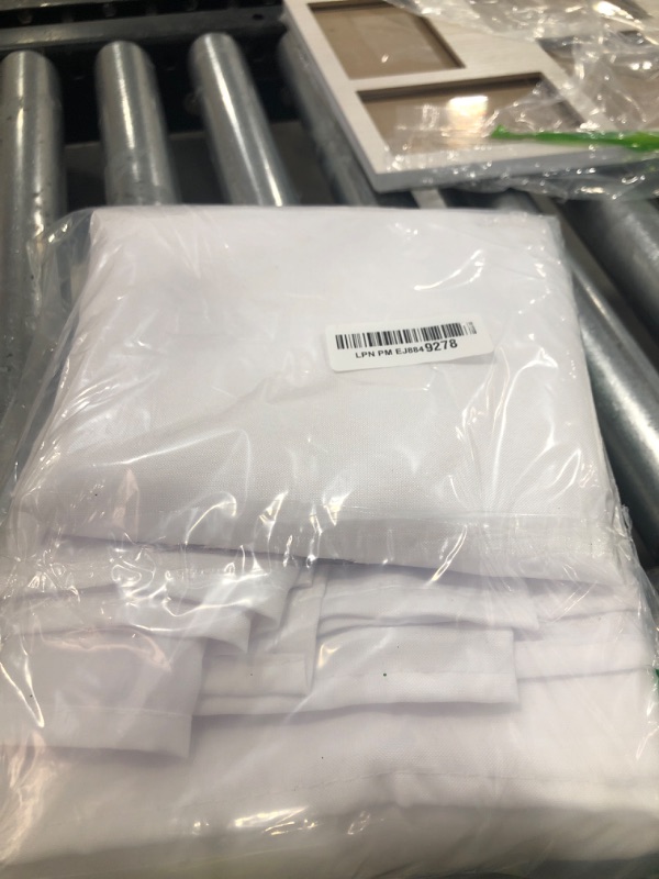 Photo 1 of sancua 2 Pack White Tablecloth 60 x 102 Inch, Rectangle 6 Feet Table Cloth - Stain and Wrinkle Resistant Washable Polyester Table Cover for Dining Tables, Buffet Parties and Camping