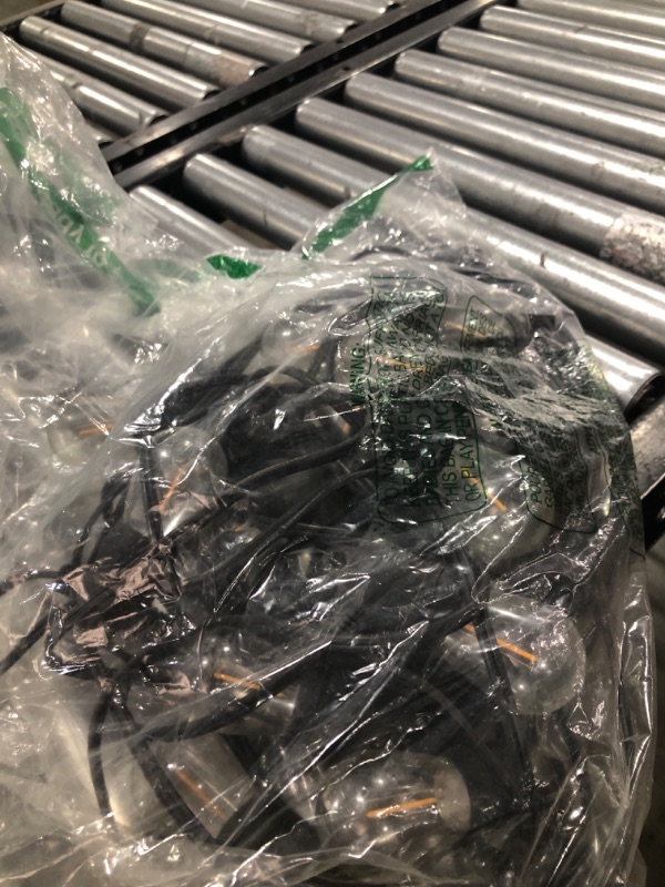 Photo 1 of addlon 50FT LED Outdoor String Lights with Edison Shatterproof Bulbs, Weatherproof Strand, Commercial Grade Patio Lights, Decorative for Garden or Patio, Black