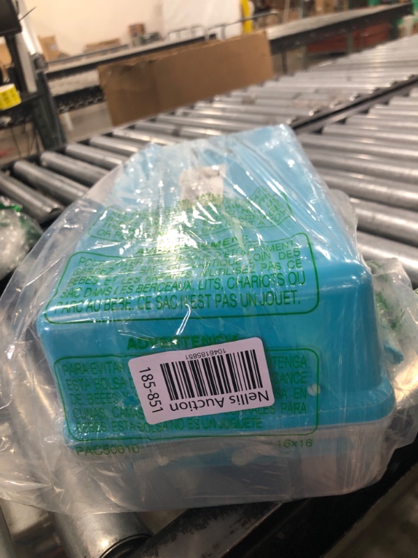 Photo 1 of 12in Three-Layer Multipurpose Storage Box Organizer Folding Tool Box/Art & Crafts Case/Sewing Supplies Organizer/Medicine Box/Family First Aid Box with 2 Trays (Blue)