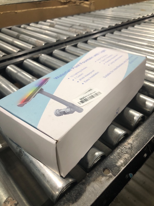 Photo 1 of Solar Pool Fountain for Above and In-ground Pools, with 10-Color Lights and Auto Light Sensing Pool Sprinkler Fountain 360° Adjustable Dual Spray High Pressure Pool Waterfall