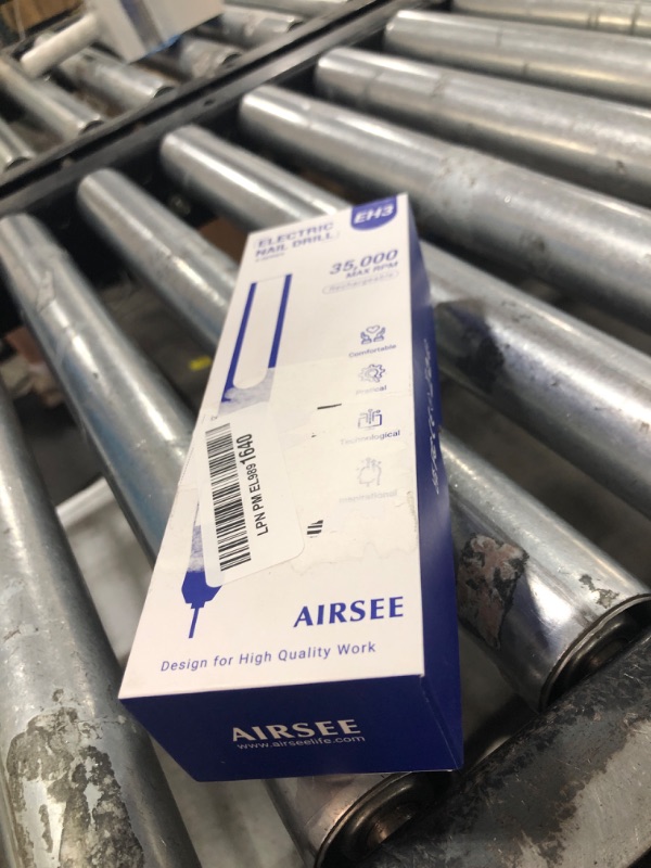 Photo 1 of AIRSEE Master Cordless Electric Nail Drill Machine, 35000 RPM Stepless Speed, Professional Rechargeable Nail File Set with LED Display, Portable E-File Dremel Kit for Salon,Blue