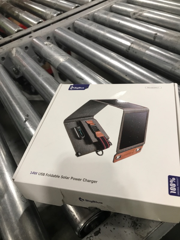 Photo 1 of [Upgraded Tiny Solar Charger] BigBlue 14W SunPower Solar Panels with USB-A Port(5V/2.4A Max), IPX4 Waterproof, Portable Solar Phone Charger Compatible with iPhone X/8/7, Tablet, Samsung LG etc