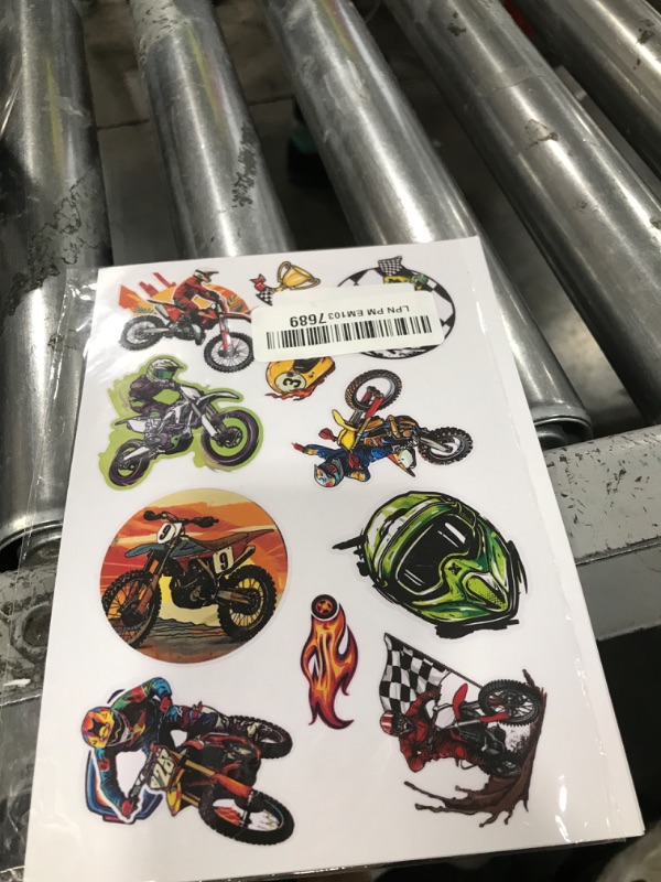 Photo 1 of 100 Pcs Dirt Bike Stickers, Motorcross Decal, Dirtbike Sticker Waterproof Decals for Water Bottles Laptop Luggage Computer Scrapbooking Teens Adults Girls Kids Funny Party Decorations