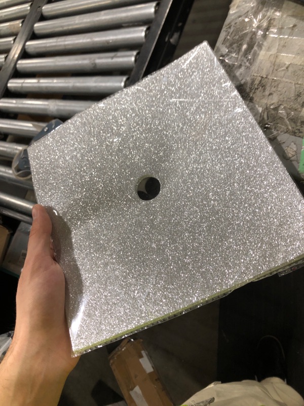 Photo 1 of Glitter Heavyweight Premium Construction Paper for Grad Caps, 5 Sheets, DIY Grad Cap Decorations (Silver)