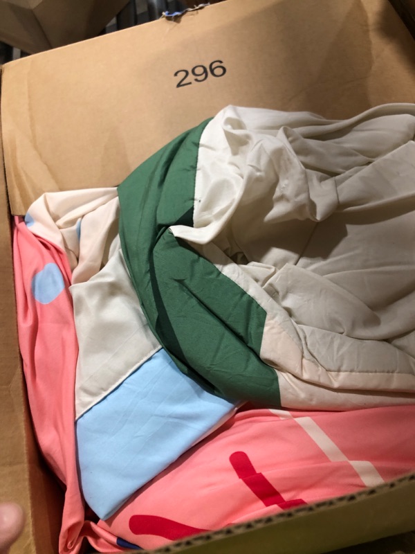 Photo 1 of Yogeneg 7 Piece Bed in a Bag King Size Comforter Set Beige Bedding Set,Pink Floral Green Leaves Pattern Reversible Design,Soft Microfiber Comforter with Sheet Set,All Season(Beige,King)