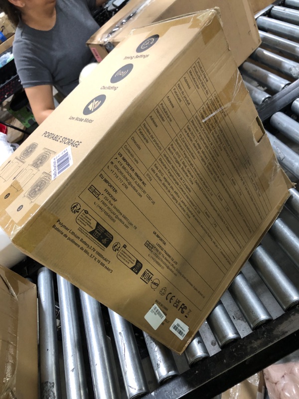 Photo 1 of Ausic 20L 12Inch Portable Misting Bucket Fan, 30000mAh Oscillating Outdoor Fans with Remote Control, Rechargeable Battery Powered Camping Fan with Water Spray for Patios, Beach/Travel Essentials