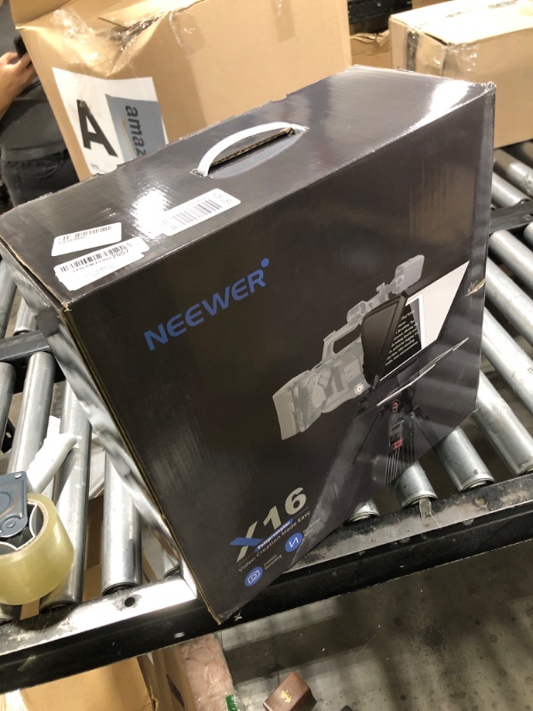 Photo 1 of NEEWER Teleprompter X16 with RT113 Remote & App Control, 16" Beamsplitter, Aluminum Alloy Foldable Design, QR Plate Compatible with 501PL iPad Android Tablet Camera Camcorder Up to 44lb/20kg