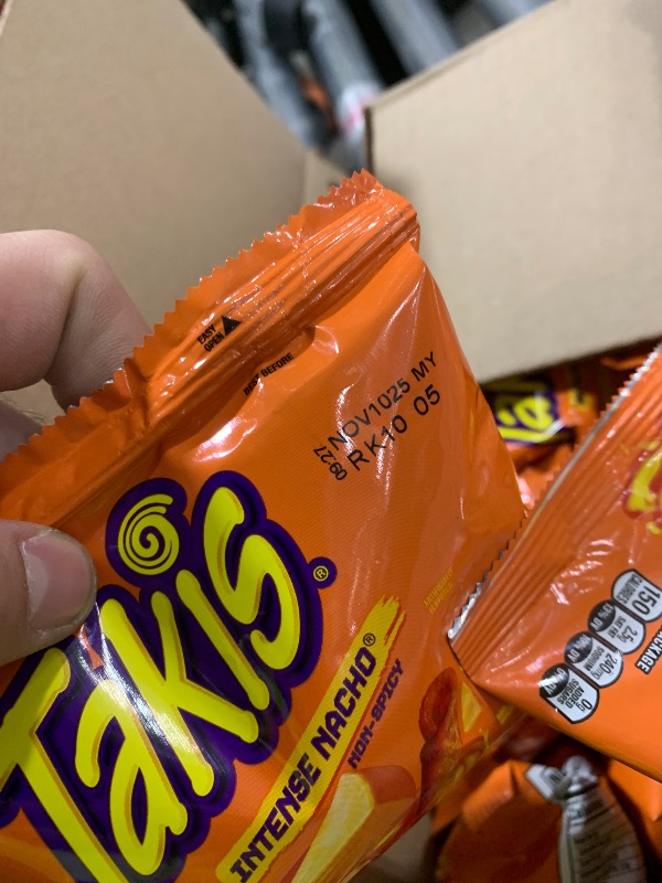 Photo 1 of Takis Intense Nacho 40 pc / 1 oz Multipack - Cheddar Cheese Flavored Non-Spicy Rolled Tortilla Chips - Individual Bags, Perfect for Tailgates, Parties, or the Office