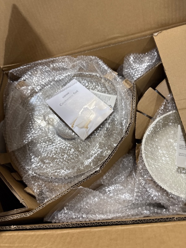 Photo 1 of CAROTE 22pcs Pots and Pans Set Nonstick, Cookware Set White Granite Induction Kitchen Cooking Set w/Frying Pans & Saucepans& Grill Pan(PFOS, PFOA Free)