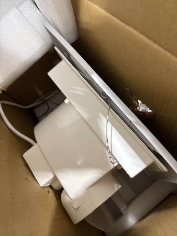 Photo 1 of FEITON 110 CFM Bathroom Fan Exhaust Fan Ceiling Mount, 30W, 110V, 1.0 Sones, Square Quiet Ventilation, 4-in Duct, 8.8" x 8.8" Mounting Hole