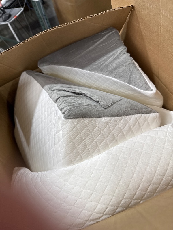 Photo 1 of Yojoker 4PCS Orthopedic Bed Wedge Pillow Set for Sleeping, Post Surgery Foam Pillow for Body, Back and Leg Pain Relief, Triangle Adjustable Support Pillow - Acid Reflux, Anti Snoring & GERD Sleeping
