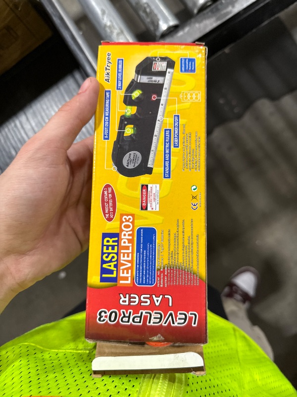 Photo 1 of Laser Level Line Tool, Multipurpose Laser Level Kit Standard Cross Line Laser leveler Beam Tool with Metric Rulers 8ft/2.5M for Picture Hanging cabinets Tile Walls by AikTryee.