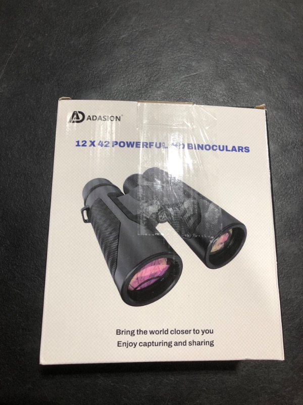 Photo 1 of 12x42 HD Binoculars for Adults High Powered with Phone Adapter and Tripod, Super Bright BAK4 Prism Waterproof Binoculars for Bird Watching Hunting Hiking Safari Travel Sports