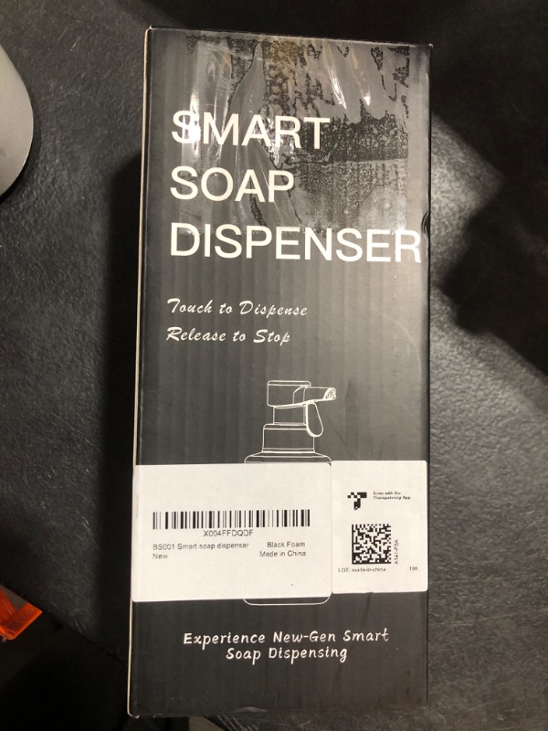 Photo 1 of Automatic Soap Dispenser Foam for Bathroom: 16 OZ Touch Dispense Plastic Black Modern Large Foaming Soap Dispenser for Kitchen - Hand Dish Lotion Countertop Couple Kids Home - Waterproof Labels
