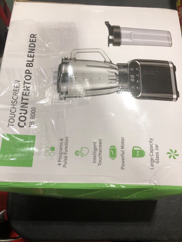 Photo 1 of SHARDOR Professional Blender for Smoothies, 5 Functions, 1200 Peak Watts Smoothie Blender, 52 Oz Glass Jar & 24 Oz To-Go Cup Combo, Blenders for Smoothies, Ice and Frozen Fruit, Self-Cleaning