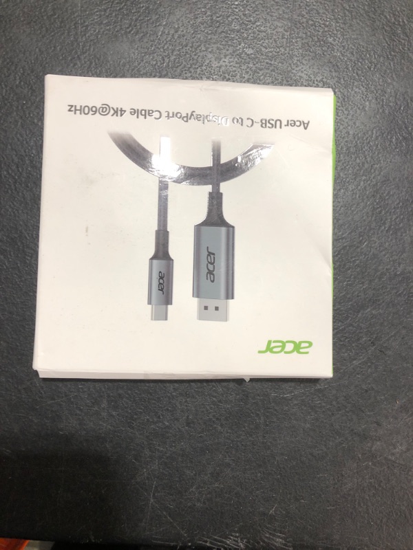 Photo 1 of acer USB C to DisplayPort Cable 3.3FT (4K@60hz 2K@165Hz), Type-C to DisplayPort Cord (Sturdy Aluminum,Plug & Play) Thunderbolt 3/4/5 Compatible with MacBook Pro/Air, iPhone 16 Pro/Max, XPS, Surface