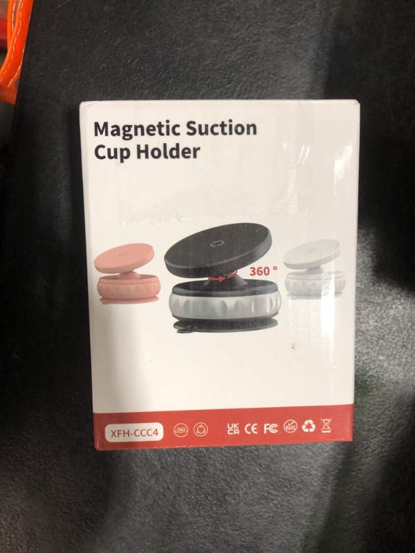 Photo 1 of Vacuum Suction Magnetic Car Phone Holder, 360° Adjustable Car Phone Mount, Suction Cup Cell Phone Holders for Your Car Compatible with iPhone Android and All Smartphones (Black)