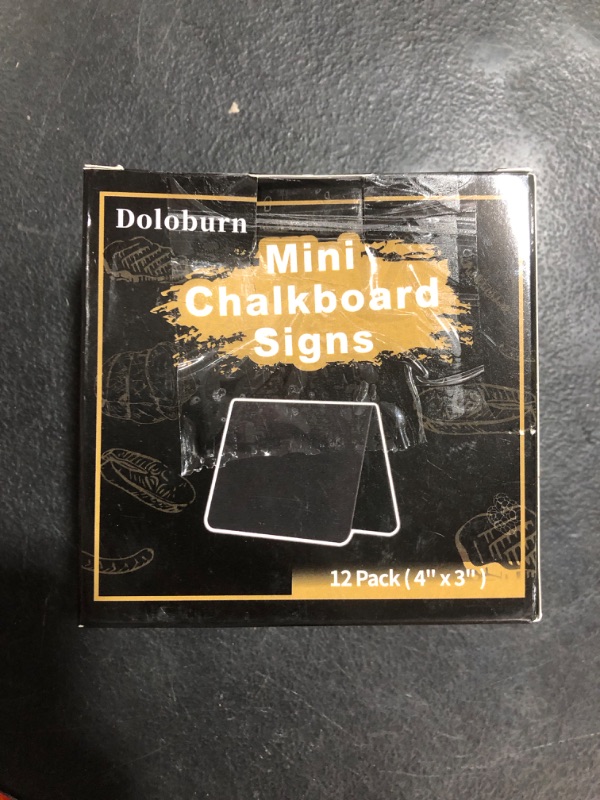 Photo 1 of 12 Pack 4"x3"Mini Chalkboard Signs for Chalk Sign for Food - Party - Buffet - Table Sign Chalkboard - Wedding - Bakery - Small