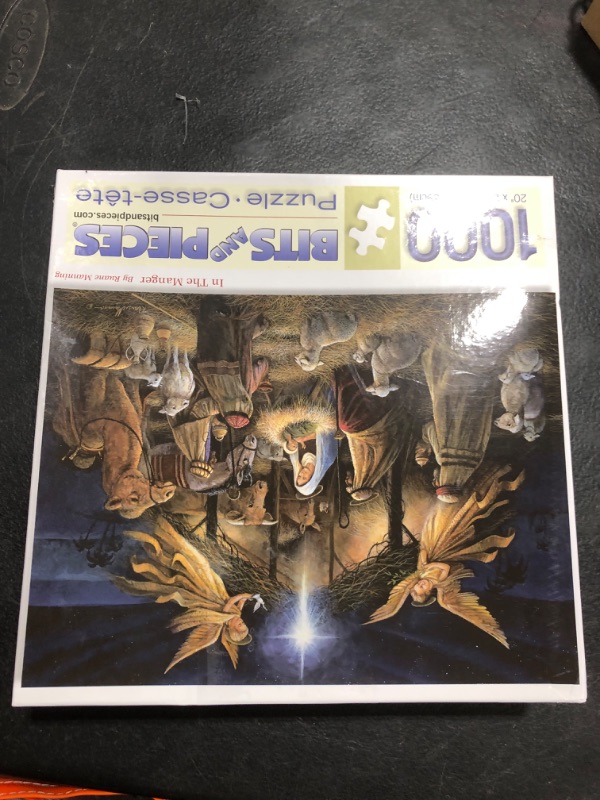 Photo 1 of Bits and Pieces - 1000 Piece Jigsaw Puzzle for Adults - in The Manger - 1000 pc Christmas Religious Holy Nativity Jigsaw by Artist Ruane Manning