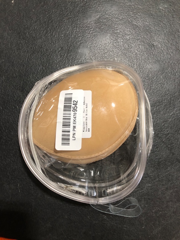 Photo 1 of Wingslove Adhesive Bra Reusable Strapless Self Silicone Push-up Invisible Sticky Bras for Backless Dress (Beige,A)