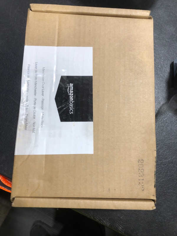 Photo 1 of Amazon Basics Manchester Door Lever - Passage - Matte Black, 1-Pack