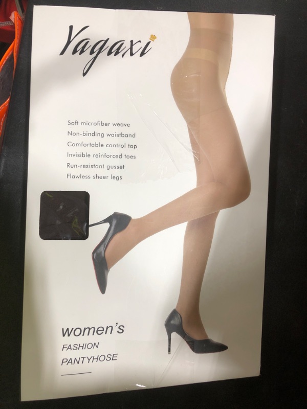Photo 1 of YAGAXI 20D Sheer Tights for Women - 3 Pairs Women's Control Top Pantyhose(M, Coffee)
