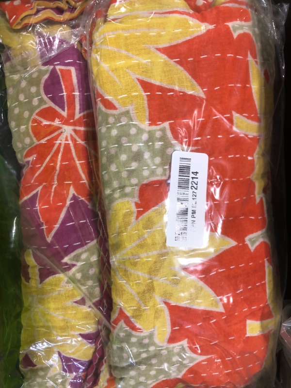Photo 1 of Krati Exports Vintage Kantha Quilts Handmade Old Saree Made gudari Boho Bedding Throw Blanket Bedspread Rally