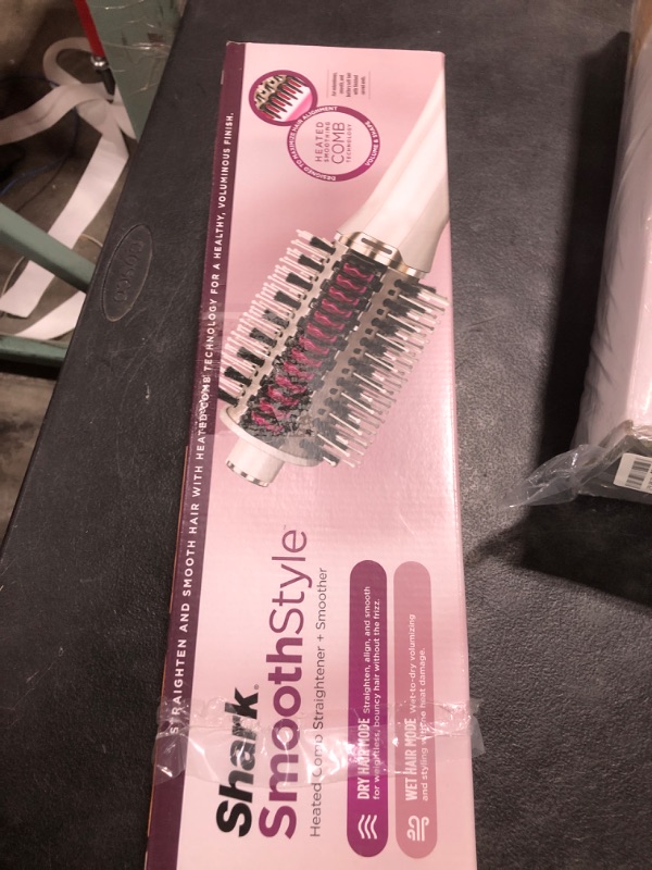 Photo 1 of Shark HT202 SmoothStyle Heated Comb + Blow Dryer Brush, Dual Mode, for All Hair Types, Silk