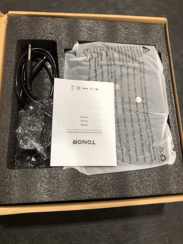 Photo 1 of TONOR Wireless Microphones System with 4x10 Channels Cordless Handheld Microfono Inalambrico, 200FT UHF Range, Mics with Stable Signal Transmission for Karaoke Singing Party Church Wedding PA Speaker