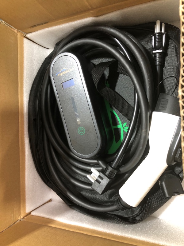 Photo 1 of Level 1 Level 2 EV Charger, 110-240V Electric Vehicle Portable Charger with 17FT Cable, 16Amp Home EV Charging Station for All J1772 Electric Cars, NEMA 5-15P & 6-20 Plug