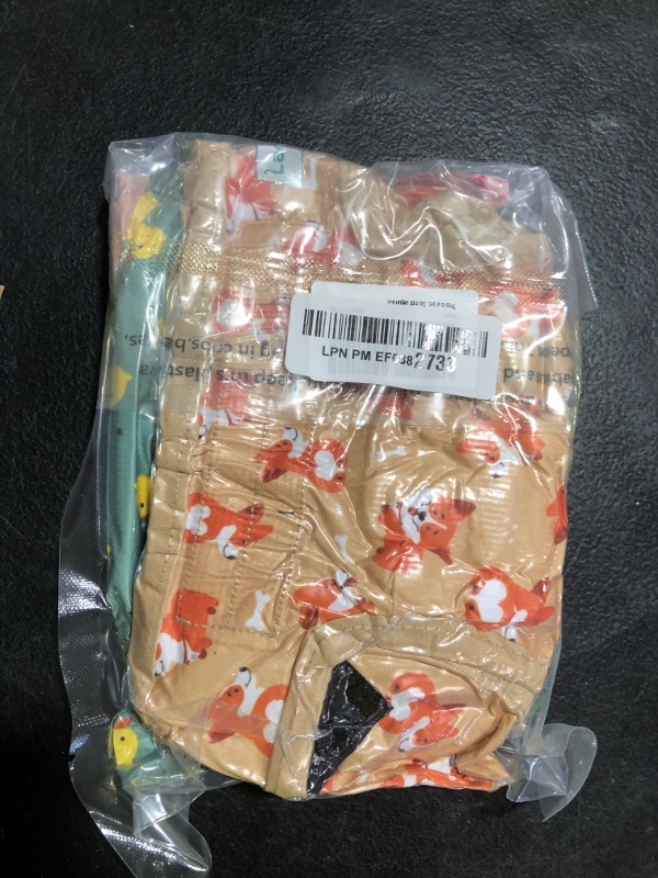 Photo 1 of Langsprit Washable Female Dog Diapers - Doggie Reusable Diapers for Doggy Puppy Female in Period - Highly Absorbent Dog Heat Panties (Flamingo Duck) L