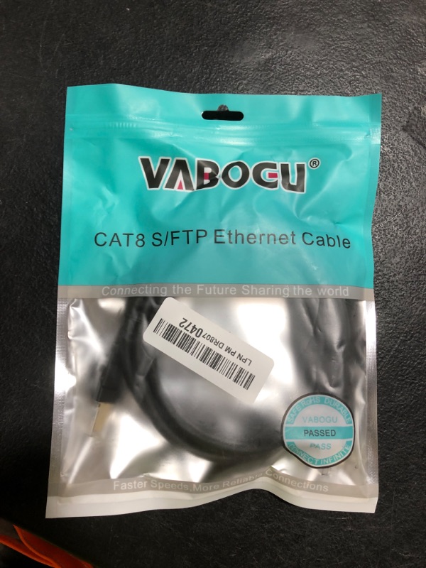 Photo 1 of Cat 8 Ethernet Cable, 1.5Ft 3Ft 6Ft 10Ft 15Ft 20Ft 30Ft 40Ft 50Ft 60Ft 100Ft Heavy Duty High Speed Internet Network Cable, Professional LAN Cable Shielded in Wall, Indoor&Outdoor
