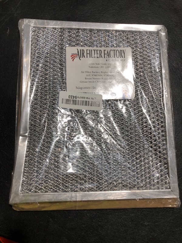 Photo 1 of Air Filter Factory Replacement For 41F, 97007696, 97005687 Broan Nutone Range Hood Grease Mesh Charcoal Carbon Combo - Filter Size 8.75 x 10.5 x .44 Inches