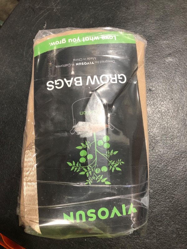 Photo 1 of VIVOSUN 5-Pack 2 Gallons Grow Bags Heavy Duty Thickened Nonwoven Fabric Pots with Strap Handles Tan
