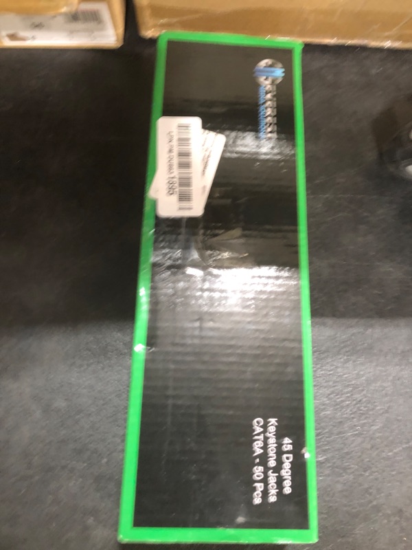 Photo 1 of Everest 45° Angled RJ45 Cat6A Keystone Jacks 50-Pack in White - Slim Profile Female RJ45 Connectors - Cat 6A Keystone Jack - Compatible with 45° Angled Speed Termination Tool - 45Term (B0BL3GS7ZY)