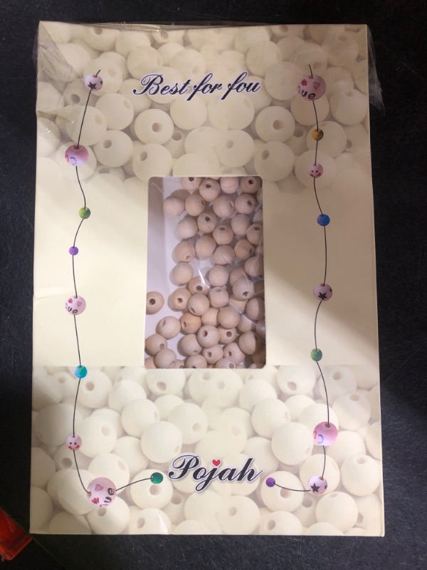 Photo 1 of 300pcs 10MM Wood Beads Natural Unfinished Round Wooden Loose Beads Wood Spacer Beads for Craft Making Decorations and DIY Crafts (10mm)