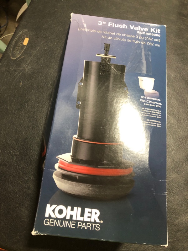 Photo 1 of Kohler Genuine Part 1083980 3" Toilet Canister Flush Valve Kit, 5 x 5 x 10-7/8 inches