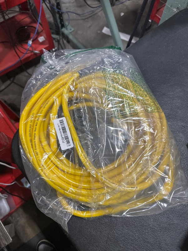 Photo 1 of Tool Daily Pressure Washer Hose 50 FT X 1/4", Power Washer Replacement Extension Hose with M22 14mm Fitting, Kink Resistant,3/8" Quick Connect Kit For Gas & Electric Pressure Washer, 3600 PSI