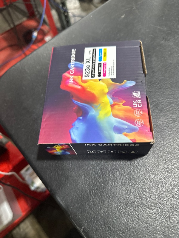 Photo 1 of 923e XL High Yield Ink Cartridges Combo Pack Replacement for HP 923 / 923e XL Ink Cartridges Work with for HP OfficeJet Pro 8120/8123/8130/8133 Printer a Set of (4 Pack BK/C/Y/M)