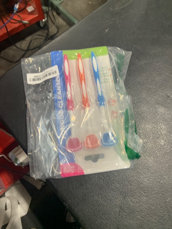 Photo 1 of Tongue Brush, Tongue Scraper, Tongue Cleaner Helps Fight Bad Breath, 3 Tongue Scrapers, 3 Pack (Blue & Orange & Red)