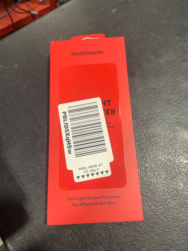 Photo 1 of BodyGuardz Red Light Converter Compatible with iPhone 16 Pro Max Screen Protector - Extreme Impact Protection With Red Light Conversion - Easy Install - 9H Hardness - Case Friendly