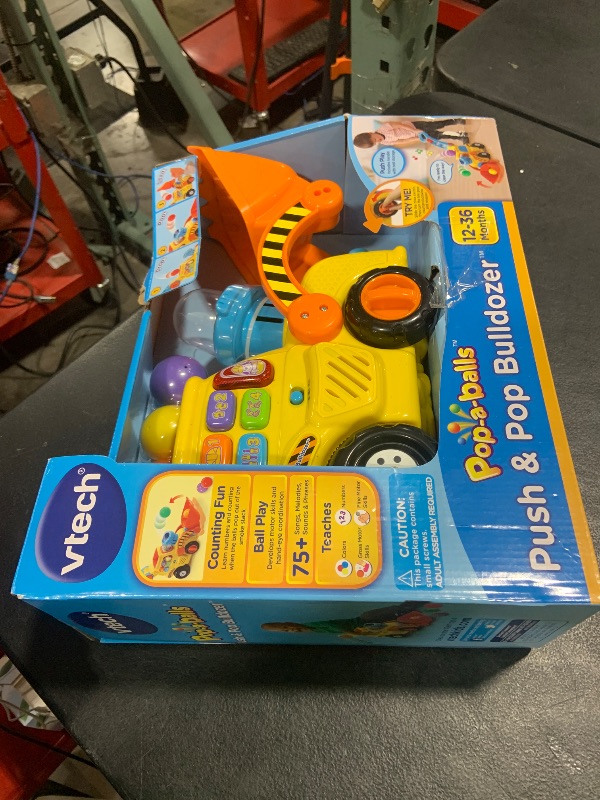 Photo 1 of VTech Pop-a-Balls Push and Pop Bulldozer, Yellow