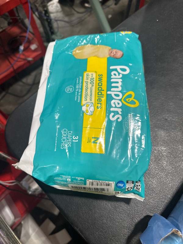 Photo 1 of Pampers Baby Diapers - Swaddlers - Size 0, 31 Count, Ultra Absorbent Disposable Newborn Diaper