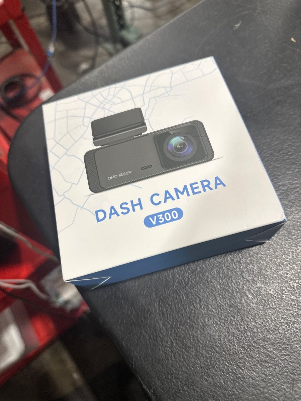 Photo 1 of Dash Cam 1296P Front Dashcam, V300 WiFi Dash Camera for Cars with App, Night Vision, Mini Hidden Single Car Camera, Loop Recording, 24H Parking Mode, Support 256GB Max, Black