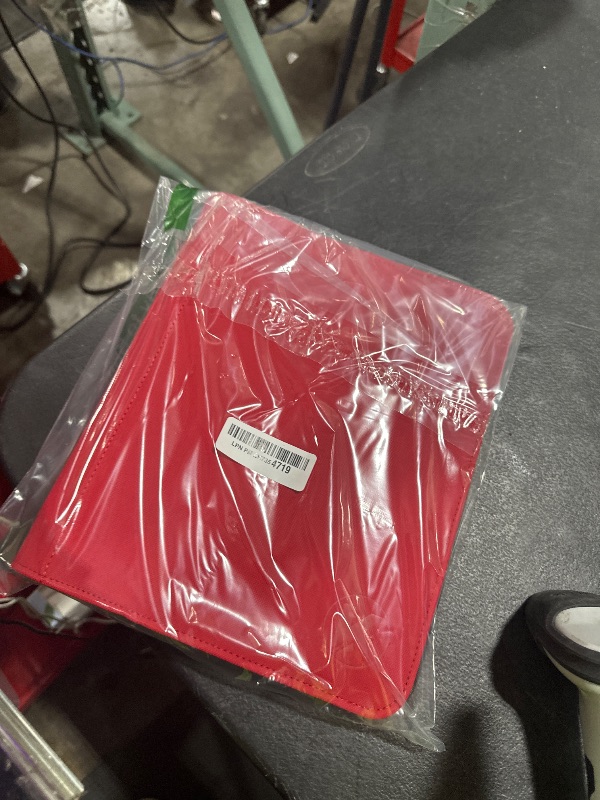 Photo 1 of KUOOKING Toploader Binder, Holds 112+ Toploaders, 4 Pocket Top Loader Card Storage Case, Double-Sided Pockets for trading card in 3 x 4'' Toploaders?Red?