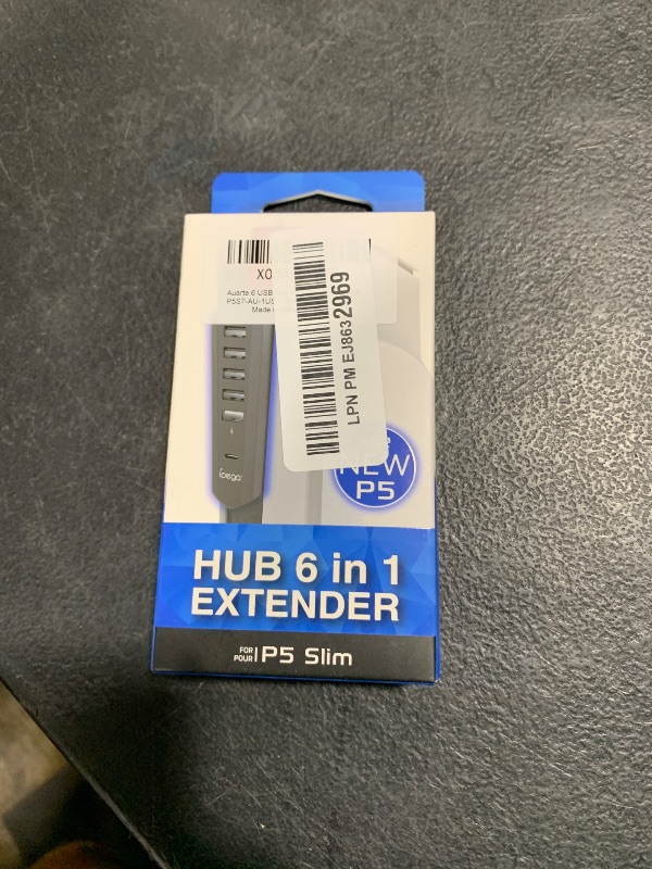 Photo 1 of 6 Ports USB Hub Only for PS5 Pro/Slim Console Disc & Digital, High-Speed USB Port Extender for PS5 Accessories, Charging Adapter with 1 Type C 3.0 + 4 USB-A 2.0 + 1 Port